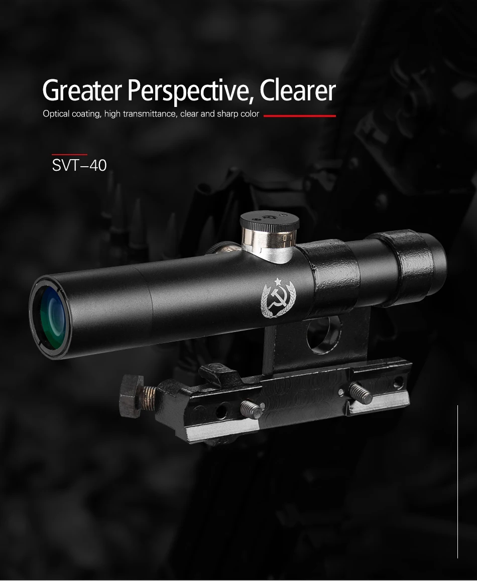 Multlcoated Lenses 3.5x Shockproof Multi-coated Svt-40 Scope 3.5x Shockproof Multi-coated For Mosin Nagant Rifle Scope Riser