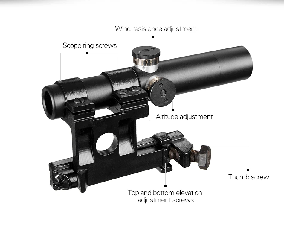 Multlcoated Lenses 3.5x Shockproof Multi-coated Svt-40 Scope 3.5x Shockproof Multi-coated For Mosin Nagant Rifle Scope Riser