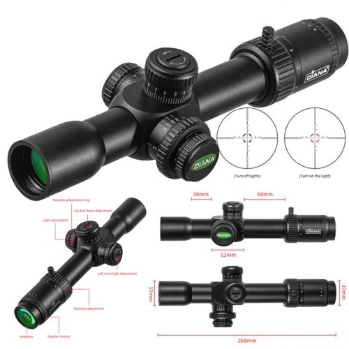 HD 2-10X30 FFP Scope Illuminated R/G Etched Glass Reticle Riflescopes Lock Reset Hunting Optical Sights